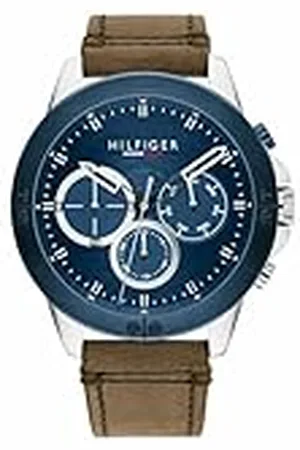 Tommy Hilfiger Reloj Analógico de Cuarzo multifunción para Hombre con Correa en Piel Marrón - 1791895