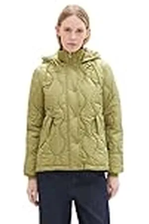 TOM TAILOR 1041487 Chaqueta Acolchada Ligera, 35768-Dark Sage, S para Mujer