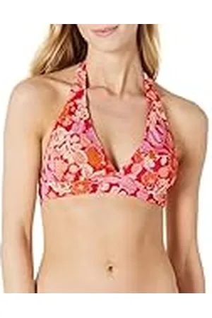 Amazon Top de Bikini con Tirantes, Escote Halter y Soporte Ligero (Disponible en Tallas Grandes) Mujer, , 40