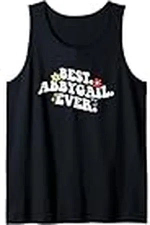 Personalized Name Mothers Day outfit For Women Retro Groovy Best ABBYGAIL Ever First Name Día de la Madre Niña Camiseta sin Mangas
