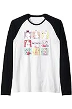 Moomin Bloques de caracteres cuadrados Camiseta Manga Raglan