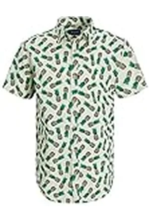 JACK & JONES Jorjames Palma Conv Shirt SS Camisa de Manga Corta, , L Hombres