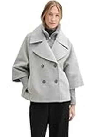TOM TAILOR 1043723 Chaqueta, 21373-Medium Silver Grey Melange, M Mujeres