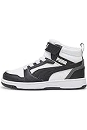 PUMA Rebound V6 Mid AC+ PS, Zapatillas, White Black-Shadow Gray, 34.5 EU