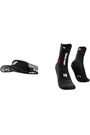 Compressport Visor Ultralight Visera, Unisex - Adult, , Talla Unica + Pro Racing Socks v3.0 Trail Calcetines para Correr, Unisex - Adult, /Rojo, T3 (42-44 EU)