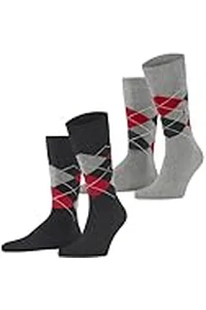 Burlington Everyday Argyle M So algodón estampados 2 pares, Calcetines Hombre, , 40-46