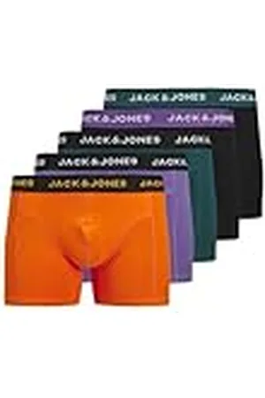 JACK & JONES Jacben Solid Trunks 5 Pack Box, , L (Pack de 5) Hombres