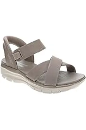 Skechers Easy Going Somewhere Sunny, Zapatillas Mujer, Gris Topo, 38 EU