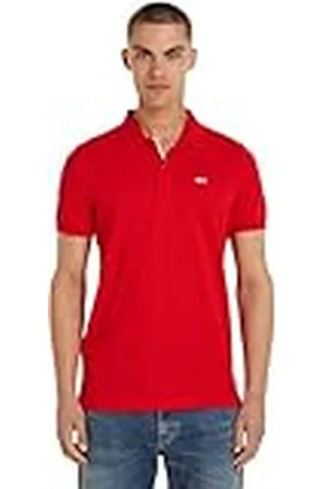 Tommy Hilfiger Polo de manga corta Hombre Slim Fit, Rot (Rojo), XS