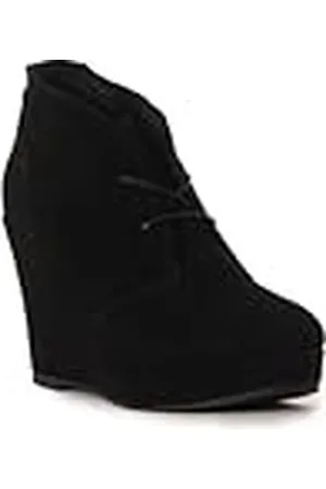 Pieces® BELISA Suede Plateau Pump - Black 17044423 - Botines Fashion de Ante para Mujer, Color , Talla 39