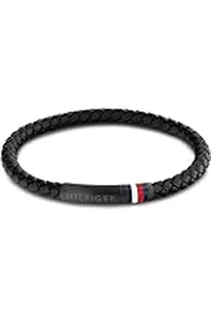 Tommy Hilfiger Jewelry Pulsera de Cuero Trenzado para Hombre Color Negro - 2790403