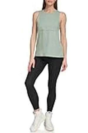 DKNY Exploded Applique Logo Longline Tank Camiseta de Yoga, , M Mujeres