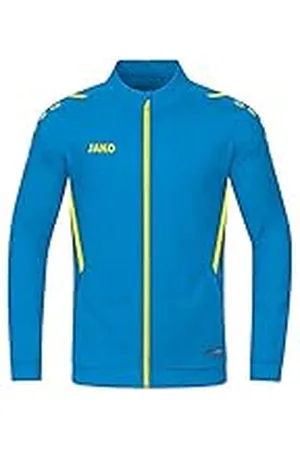 Jako Polyesterjacke Chaqueta de poliéster Challenge, Azul/Amarillo neón, Medium para Hombre