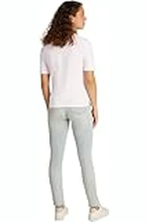 Tommy Hilfiger Polo de Manga Corta para Mujer Regular Fit, Rosa (Light Pink), S