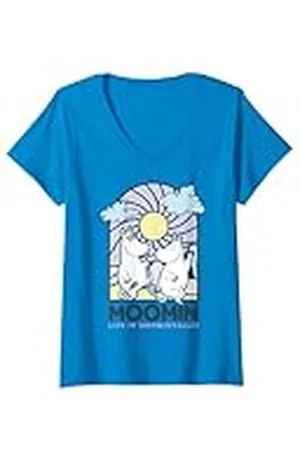 Moomin Mujer Vitral Estilo Vida En valley Light Camiseta Cuello V