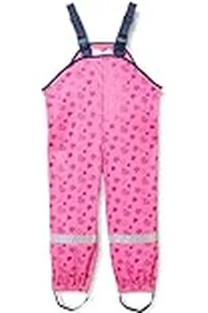 Playshoes Pantalones de Barro, Monos de lluvia para Unisex niños, Rosa (Pink 18 Corazones), 128