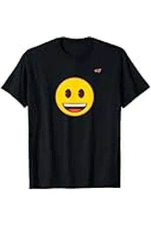 Emoji Emoticon Cara Sonrisa Amarilla Símbolo Chat Riendo Camiseta