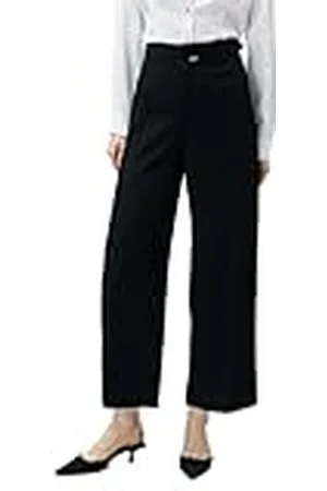 Koton Ancho Leg Classic Trousers Belt Detail Pantalones, , 42 para Mujer