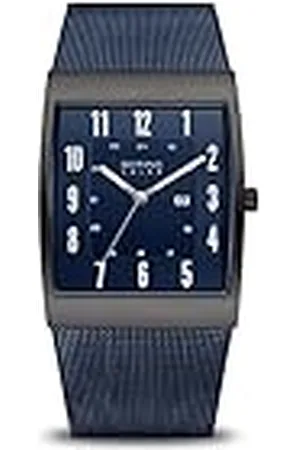 Bering Hombre Análoga Solar Reloj de pulsera de colección con Acero inoxidable Pulsera und Cristal de zafiro