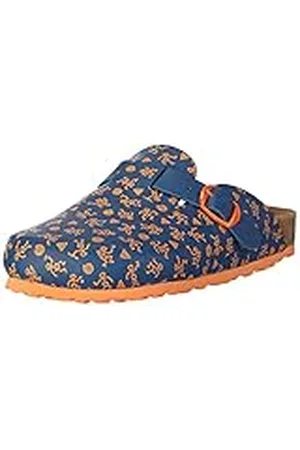 LICO Bioline Clog Kids, Zuecos, Blau/Orange, 31 EU