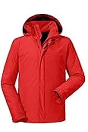 Schöffel Chaqueta para hombre Aalborg2, impermeable y cortavientos para exteriores, con capucha extraíble, chaqueta transpirable para hombre