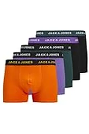 JACK & JONES Jacben Solid Trunks 5 Pack, , S (Pack de 3) Hombres