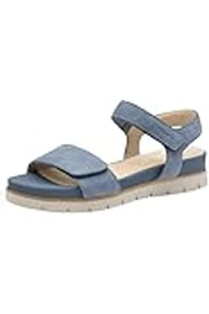 Tamaris Comfort Damen Sandalen Flach aus Leder mit Klettverschluss, Sandalias con cuña Mujer, , 39 EU