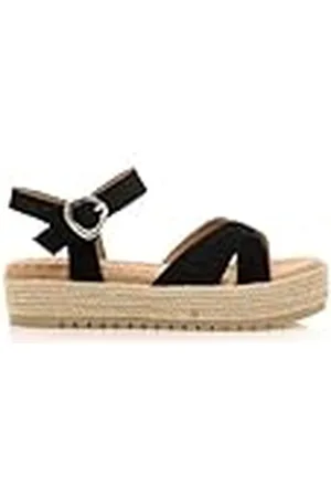 MTNG Sandalias Planas Mujer Sandalias Planas Amelie 53358 Mujer | Sandalias Planas Casual | Cierre con Hebilla | 60278 | Negro_251