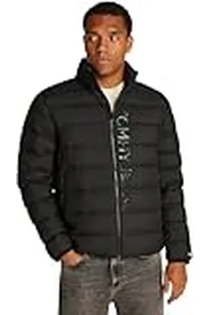 Tommy Hilfiger Cazadora acolchada Hombre Down Printed ligera, Negro (Black), XS