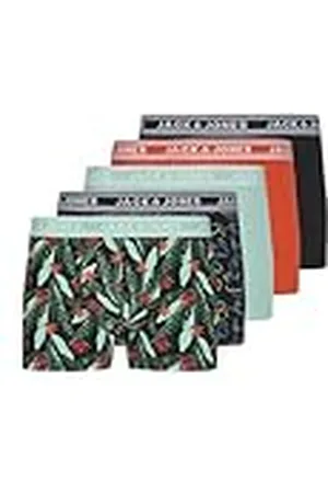 JACK & JONES Jacwest Leaf Trunks 5 Pack, , L (Pack de 5) Hombres