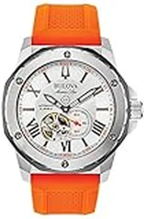 BULOVA Reloj Analógico para Hombres de automático con Correa en Silicona 98A226