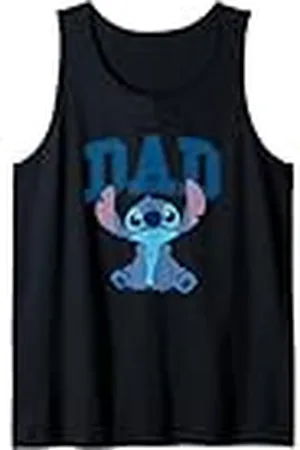 Disney Lilo & Stitch Vintage Dad Cool Stitch Collegiate Logo Camiseta sin Mangas