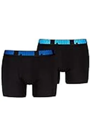 PUMA Men Everyday Bóxer, Blue/Grey Melange, L (Pack de 2) de los Hombres