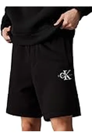 Calvin Klein Jeans Pantalón chándal corto Hombre Monologo Short con cinturilla elástica, , XXS