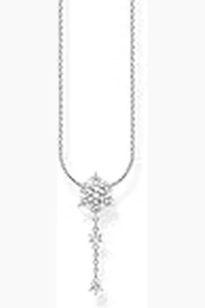 Thomas Sabo Cadena de copo de nieve con piedras blancas plata chapada en oro KE2171-051-14, 40,00, Plata esterlina, No es una piedra preciosa