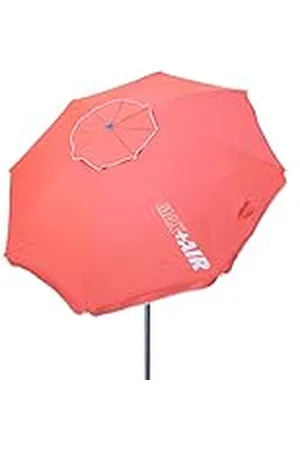 Aktive 62245 - Sombrilla playa Antiviento con protección UV50 Coral/Medidas diámetro 220 cm, altura regulable/Resistente al viento/Incluye bolsa de almacenamiento con asa de transporte