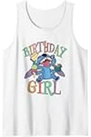 Disney Lilo & Stitch Birthday Girl Retro Snacking Stitch Camiseta sin Mangas
