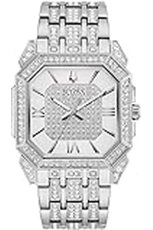 BULOVA Reloj Analógico para Hombres de Cuarzo con Correa en Acero Inoxidable 96A285