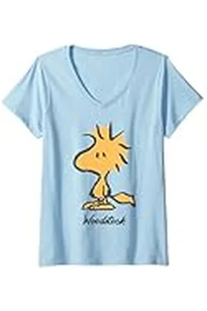 Peanuts Mujer Cacahuetes - Woodstock Oversized Camiseta Cuello V