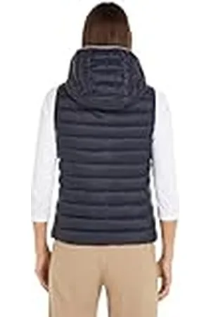 Tommy Hilfiger Chaleco Mujer Padded Global Stripe Vest con capucha, , 3XL