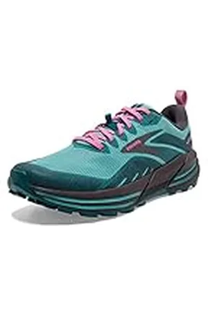 Brooks Cascadia 16, Zapatillas para correr Mujer, Verde (Porcelain Blue Coral Pink), 40.5 EU Estrecho