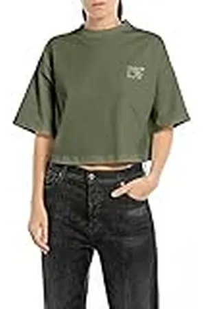 Replay W3798f Piece Dyed Heavy Cotton Jersey Camiseta, , XXS para Mujer