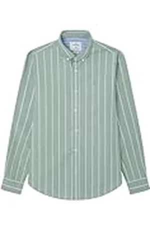 Springfield Camisa de Poplin con Rayas popelín, , XL para Hombre