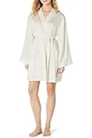 Amazon Bata de Dormir de Satén de Corte Holgado Mujer, , XL