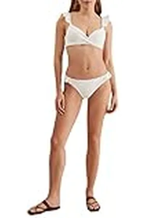 Women secret Braga Bikini Volantes Blanco, , XL para Mujer