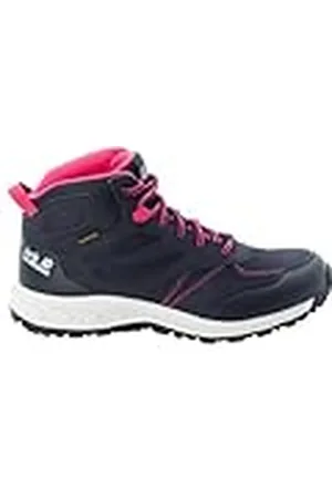 Jack Wolfskin Woodland Texapore Mid K, Zapatillas para Caminar, Night Blue Pink, 29 EU