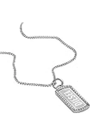 Diesel Collar Hombre, Collar Cadena Acero Inoxidable, Plata