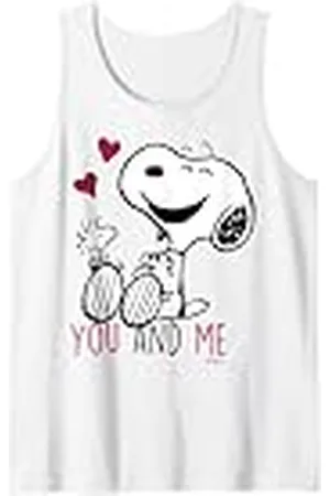 Peanuts Snoopy Woodstock Red Hearts Camiseta sin Mangas