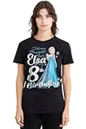 Disney Mandarin creative ltd Frozen Bright Like Elsa 8th Birthday Ladies T Shirt, Black Camiseta, , XXL para Mujer