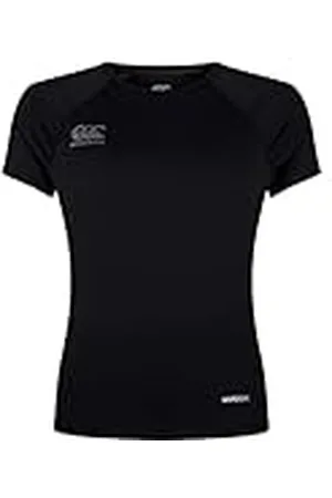 Canterbury Superlight Short Sleeve Camiseta para Mujer, Black/Gunmetal Grey, 44 EU